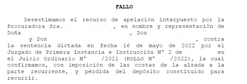 costas extincion de condominio