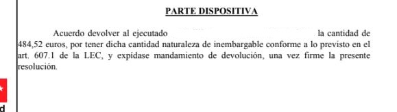 caso de éxito de garón abogados para devolver un embargo