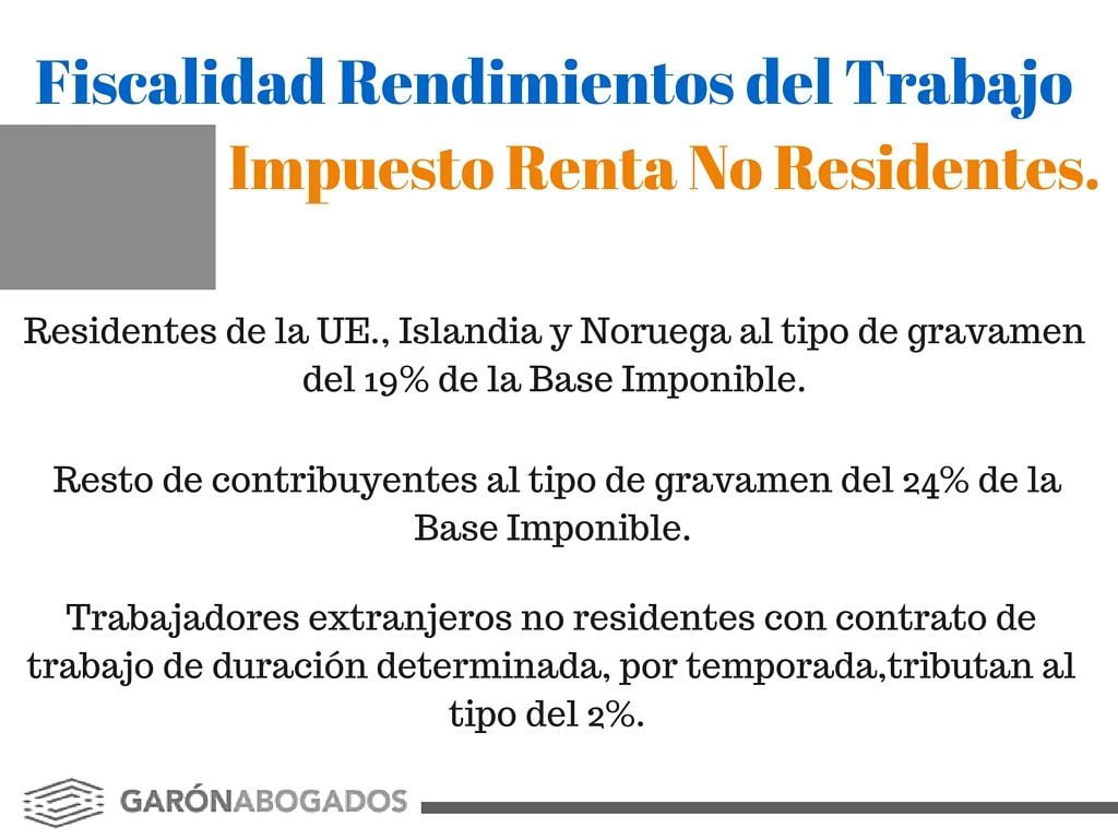 fiscalidad no residentes