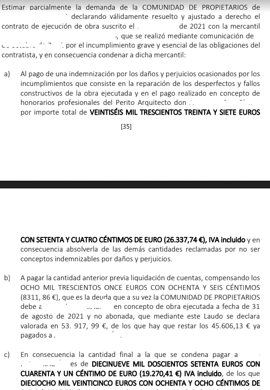 garon abogados incumplimiento contrato reforma 2024